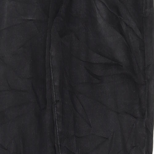 NEXT Womens Black Cotton Skinny Jeans Size 32 in L30 in Regular Button