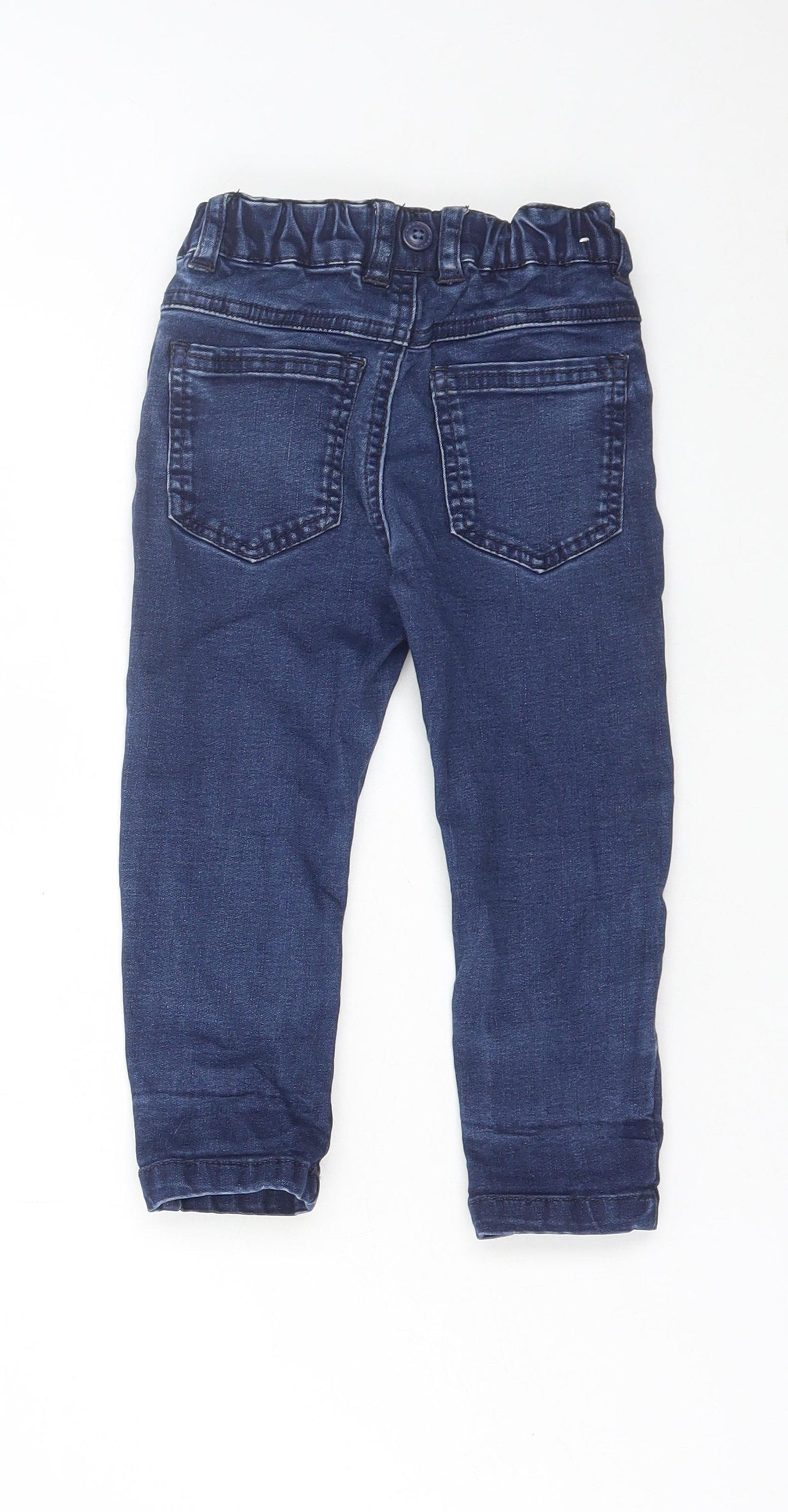 NEXT Boys Blue Cotton Jeans Size 12-18 Months Button