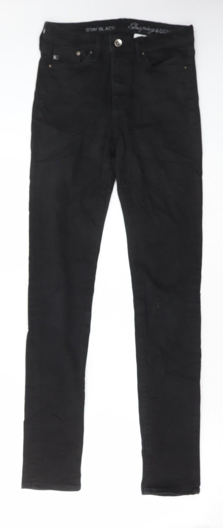 &Denim Womens Black Cotton Skinny Jeans Size 28 in L32 in Regular Button