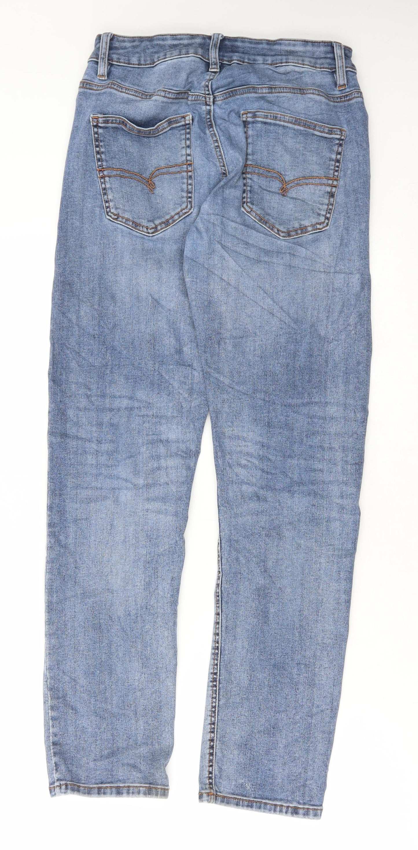 NEXT Mens Blue Cotton Skinny Jeans Size 30 in L29 in Regular Button