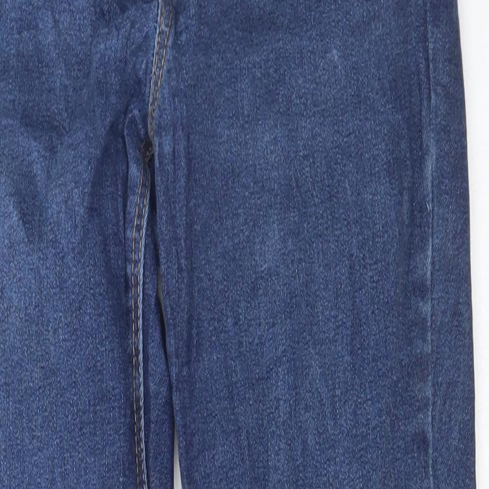 Preworn Womens Blue Cotton Skinny Jeans Size 28 in L29 in Regular Button