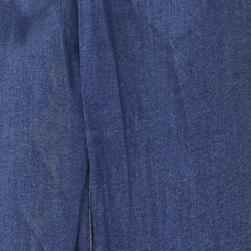 Preworn Womens Blue Cotton Skinny Jeans Size 28 in L29 in Regular Button