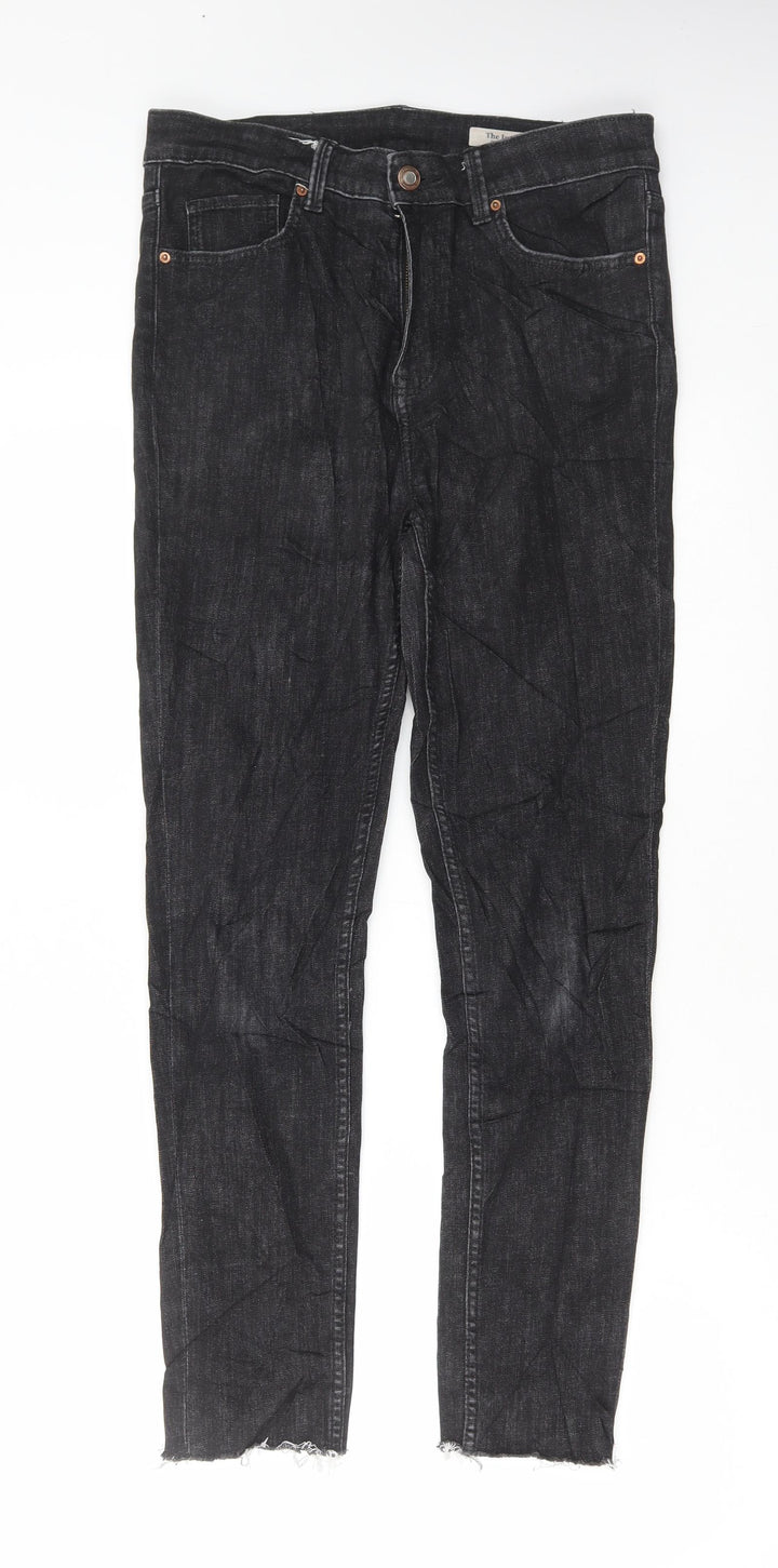Marks and Spencer Womens Black Cotton Skinny Jeans Size 12 L28 in Regular Button