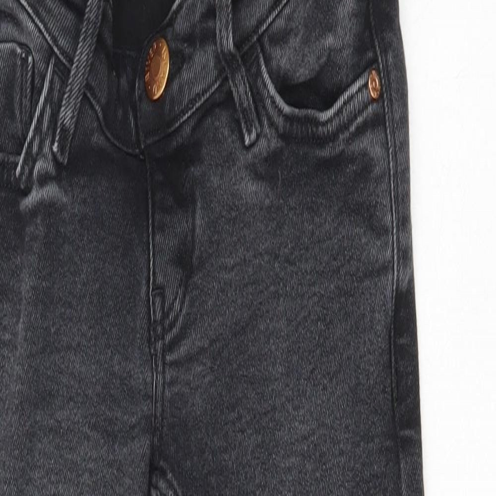 River Island Womens Black Cotton Skinny Jeans Size 10 L26 in Regular Button