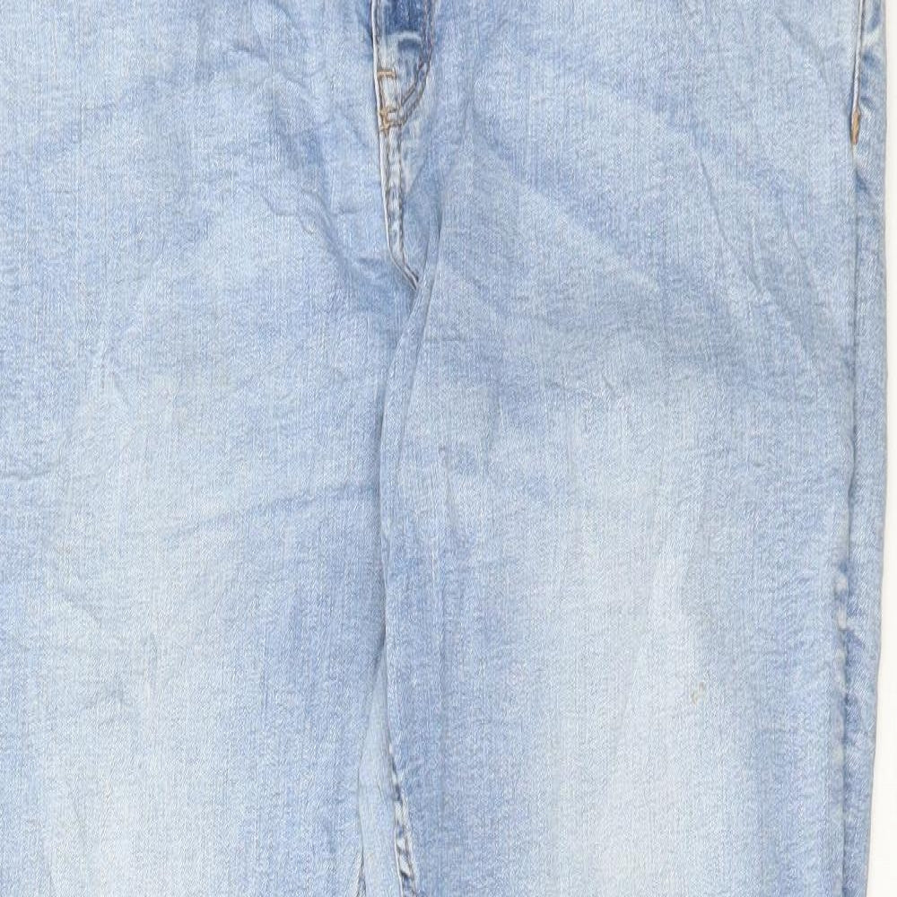 H&M Womens Blue Cotton Skinny Jeans Size 18 L29 in Regular Button