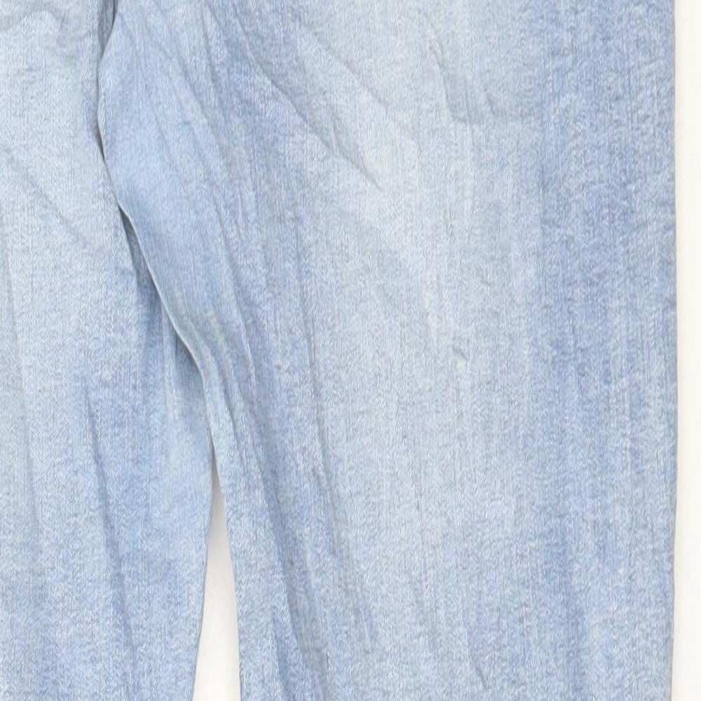 H&M Womens Blue Cotton Skinny Jeans Size 18 L29 in Regular Button
