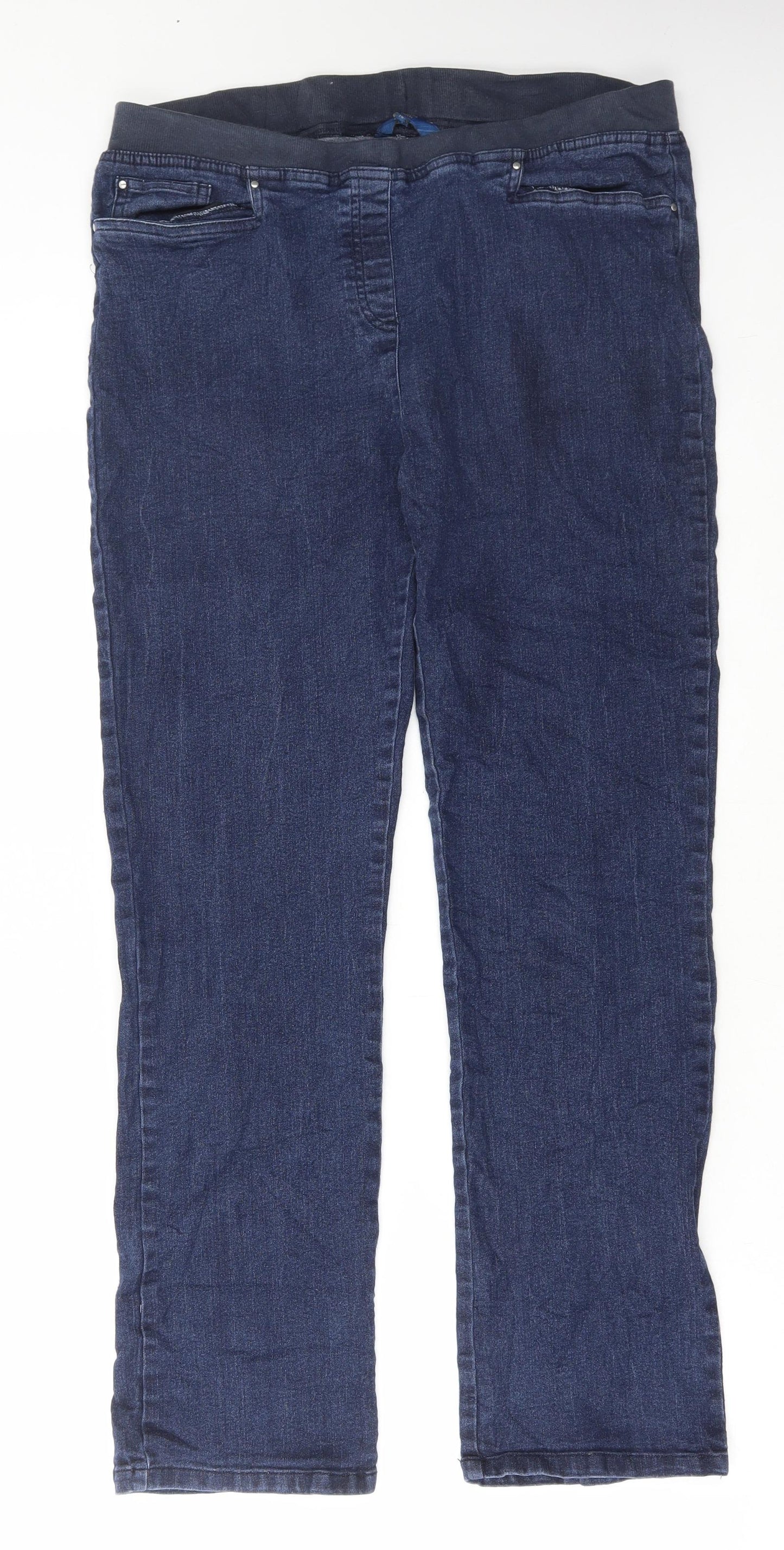 Cotton Traders Womens Blue Cotton Jegging Jeans Size 16 L30 in Regular