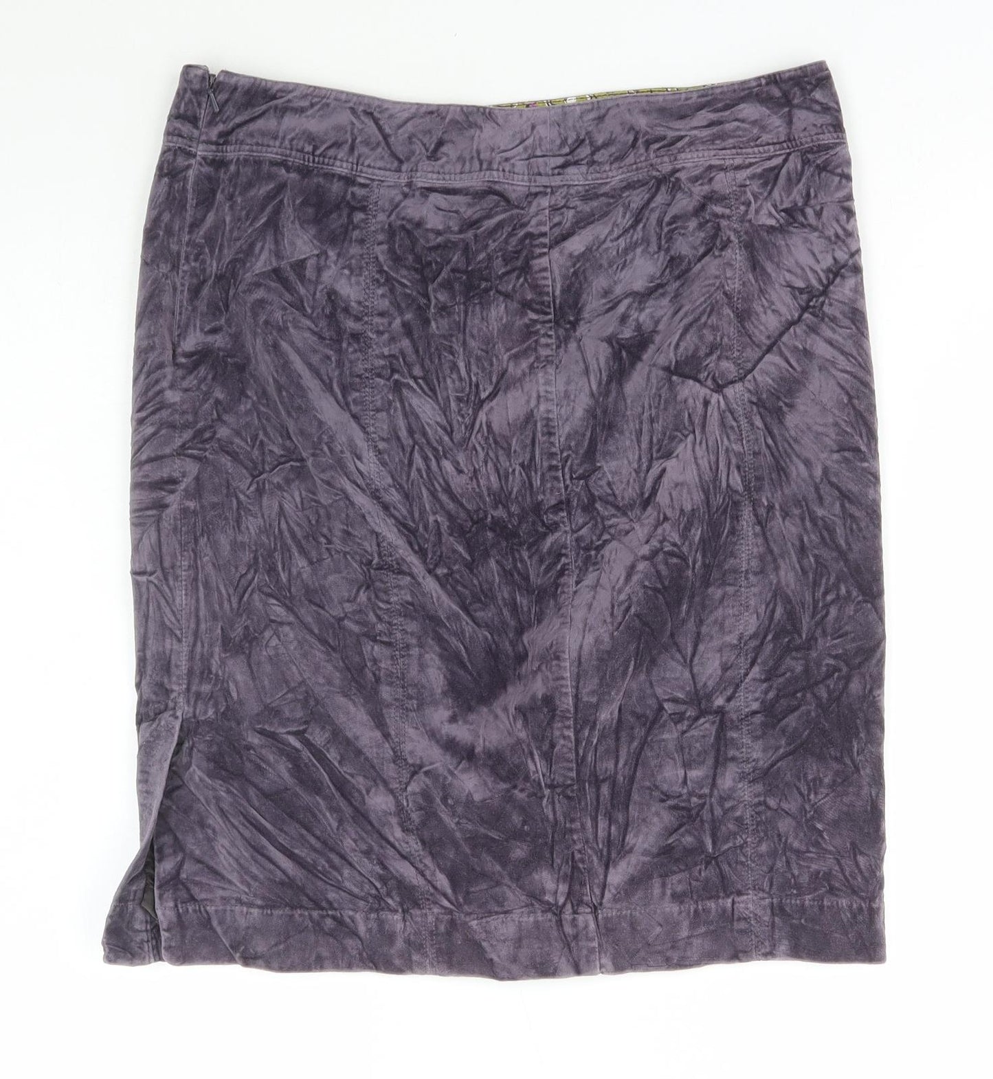 Boden Womens Purple Cotton A-Line Skirt Size 14 Zip