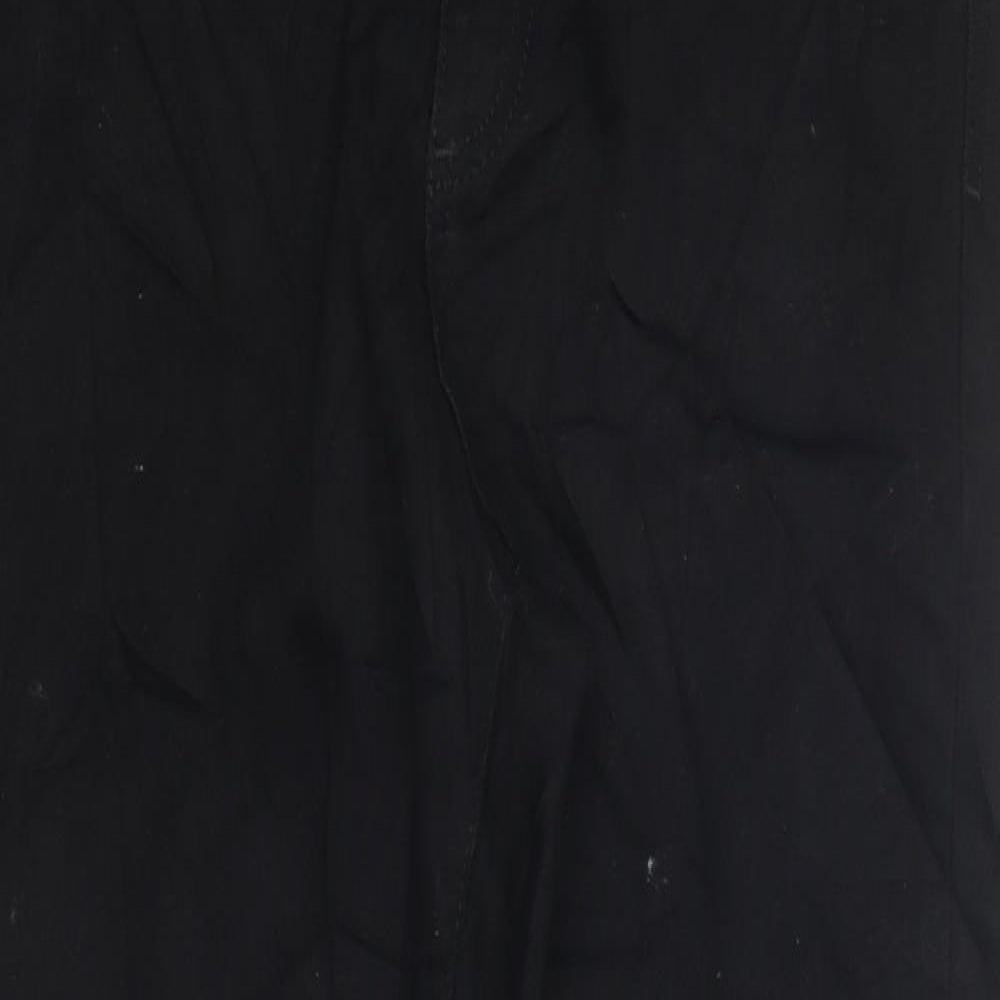 Marks and Spencer Womens Black Cotton Skinny Jeans Size 12 L34 in Regular Zip