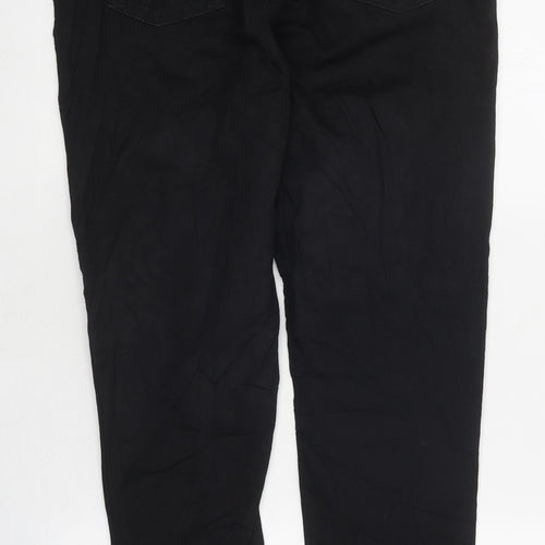 Marks and Spencer Womens Black Cotton Jegging Trousers Size 16 L38 in Regular