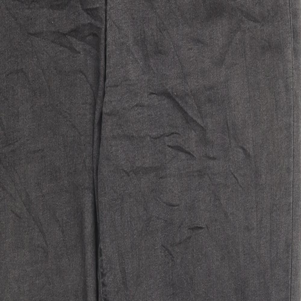 Marks and Spencer Womens Grey Cotton Jegging Trousers Size 14 L38 in Regular