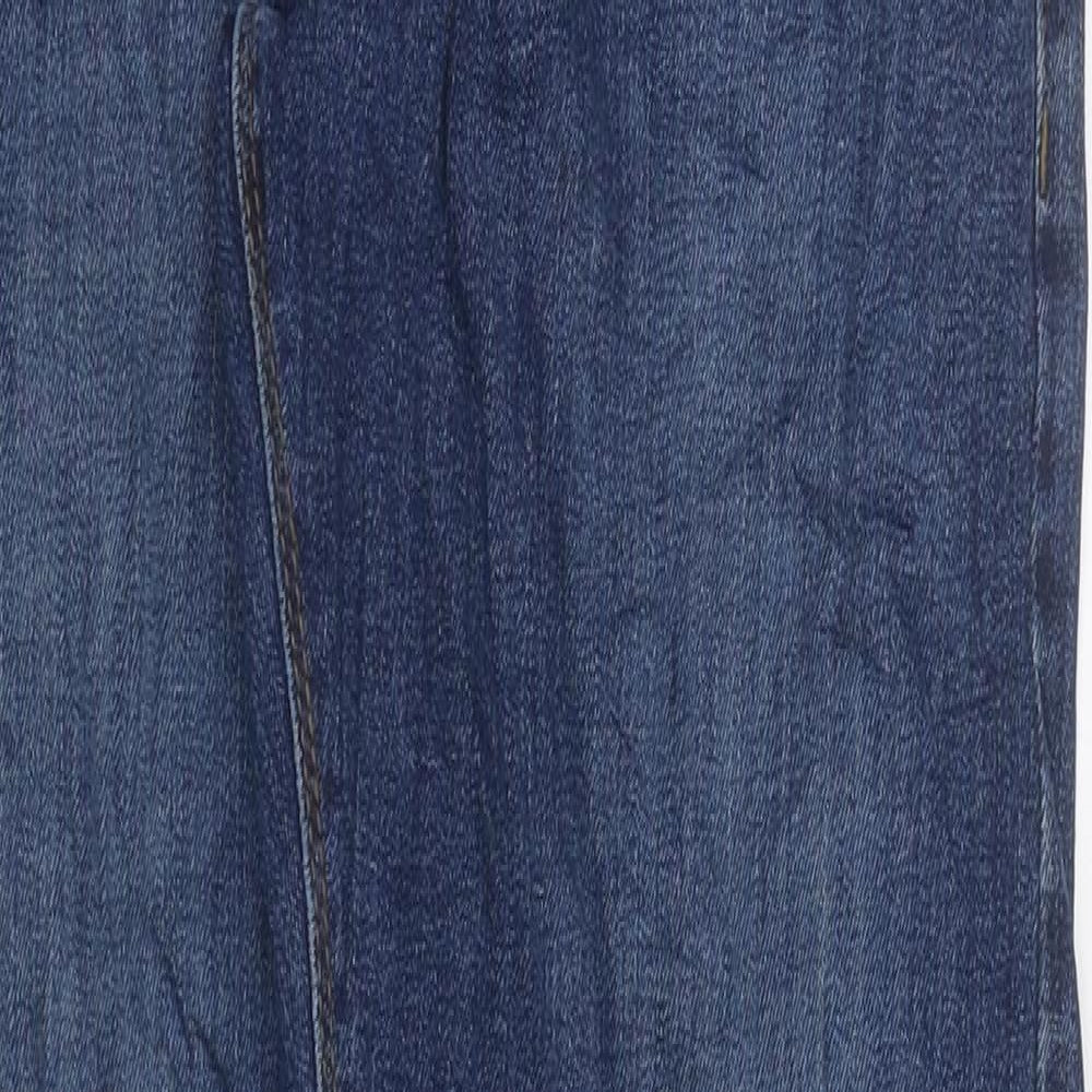 Marks and Spencer Womens Blue Cotton Skinny Jeans Size 10 L35 in Regular Zip