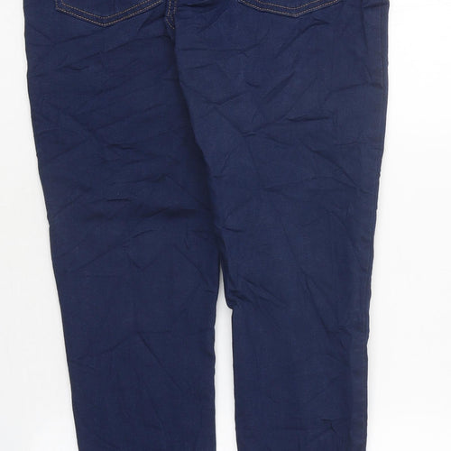Marks and Spencer Womens Blue Cotton Jegging Trousers Size 12 L34 in Regular
