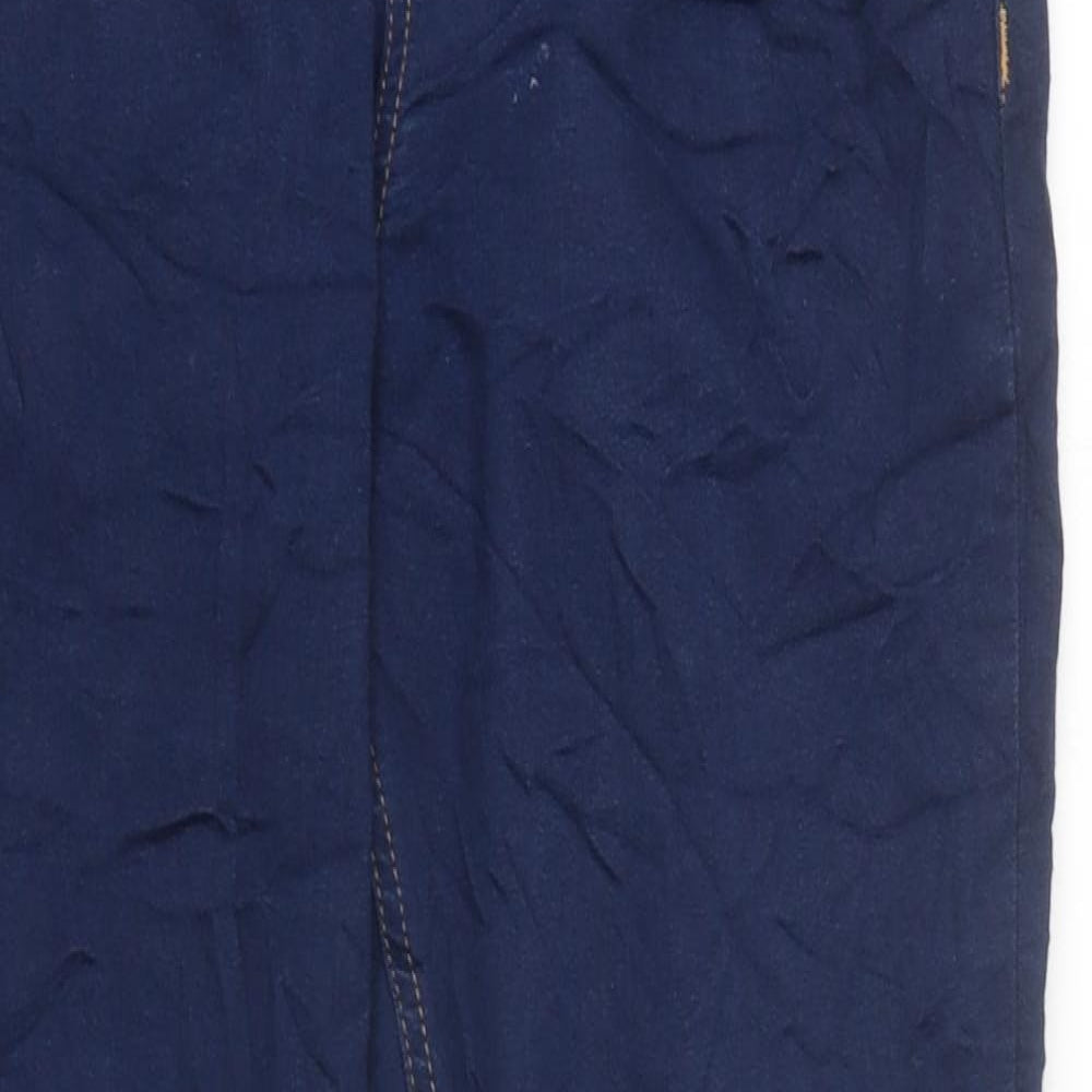 Marks and Spencer Womens Blue Cotton Jegging Trousers Size 12 L34 in Regular