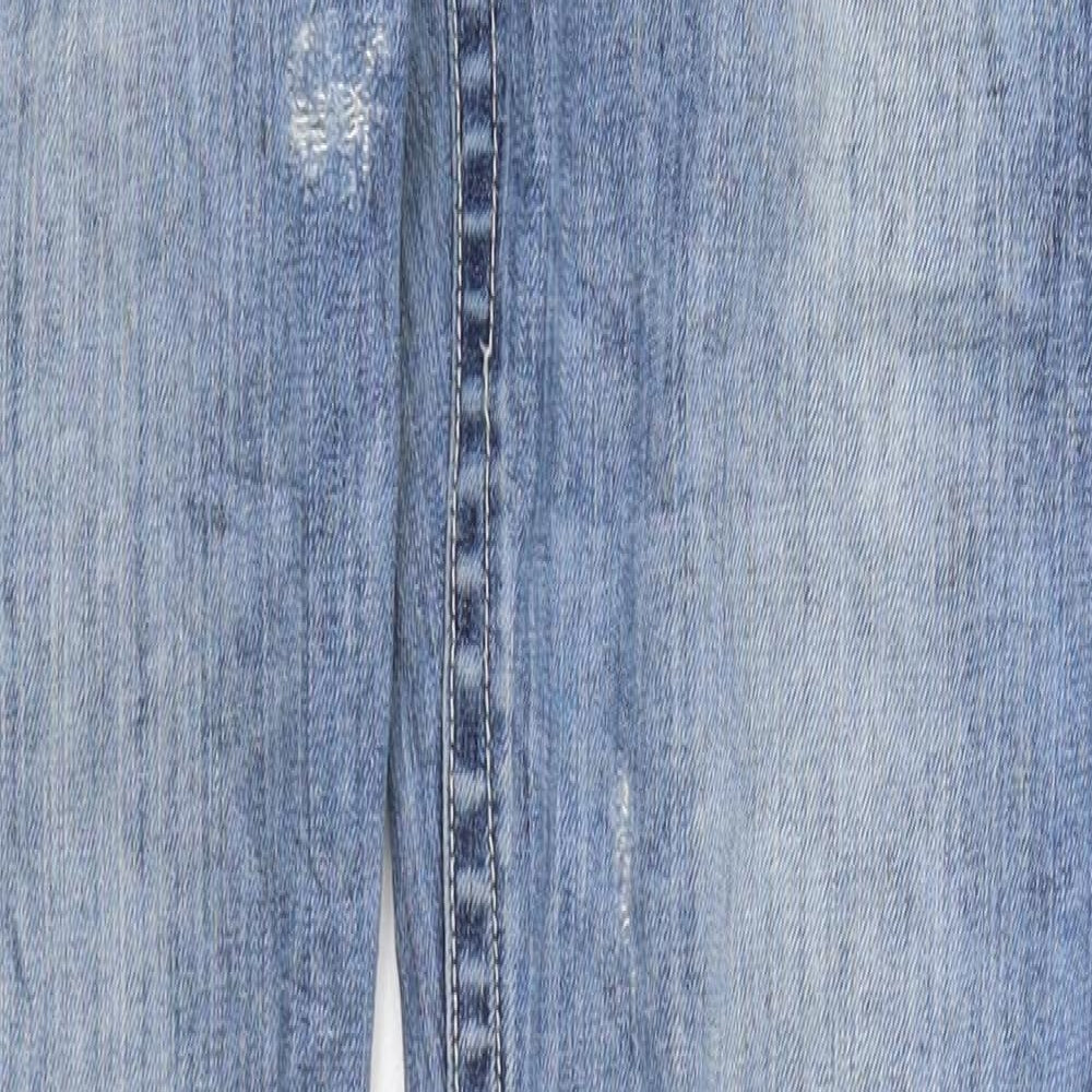 Bench Mens Blue Cotton Straight Jeans Size M L38 in Regular Zip