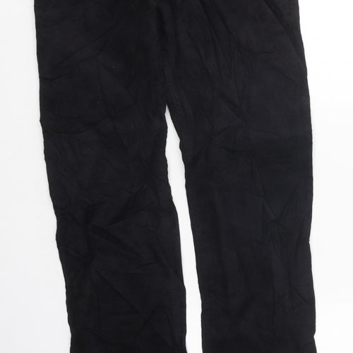 Marks and Spencer Mens Black Cotton Straight Jeans Size S L33 in Regular Zip