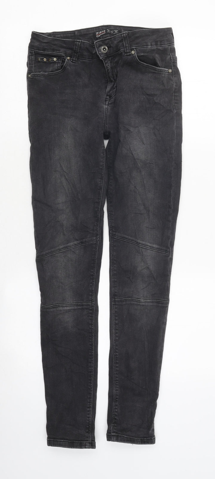 Z1976 Denim Womens Black Cotton Skinny Jeans Size 8 L34 in Regular Zip