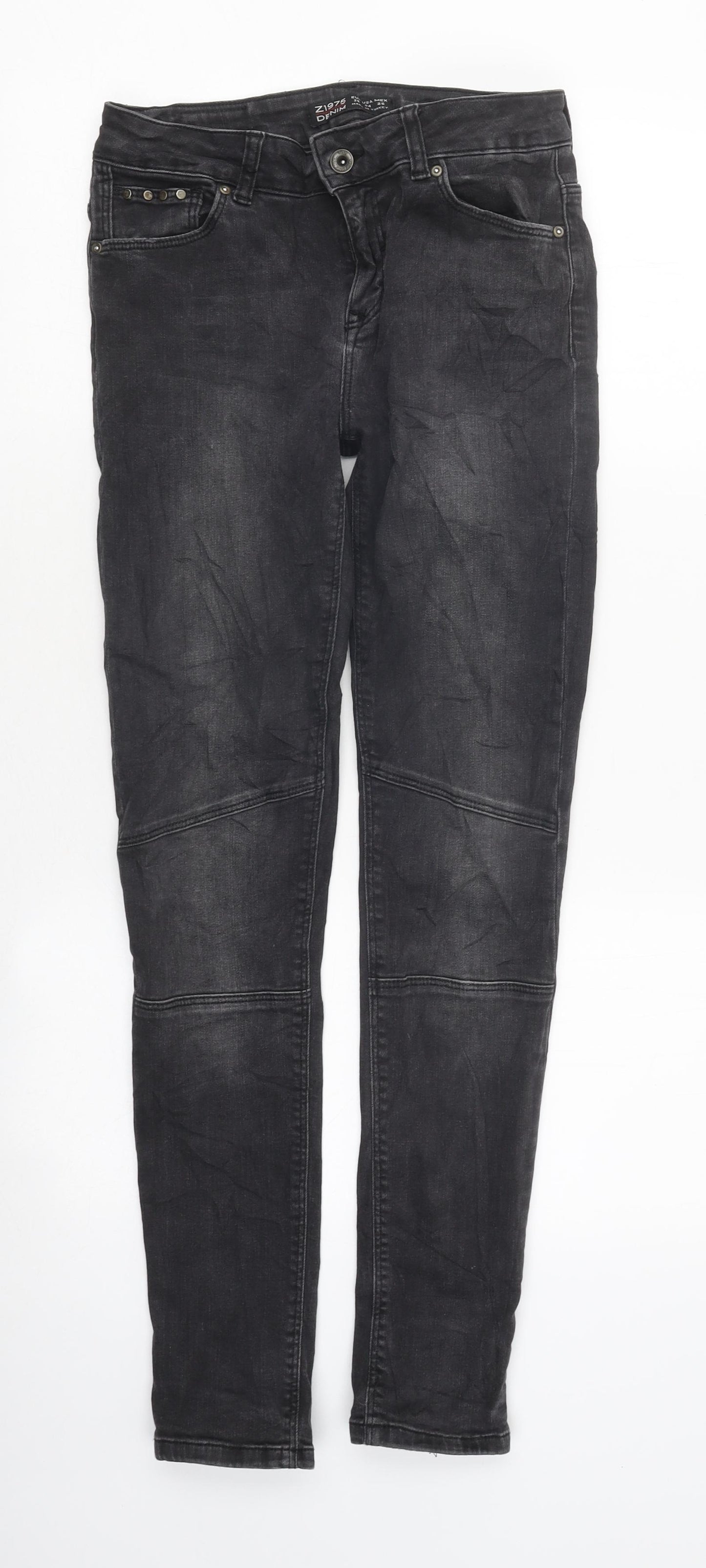 Z1976 Denim Womens Black Cotton Skinny Jeans Size 8 L34 in Regular Zip