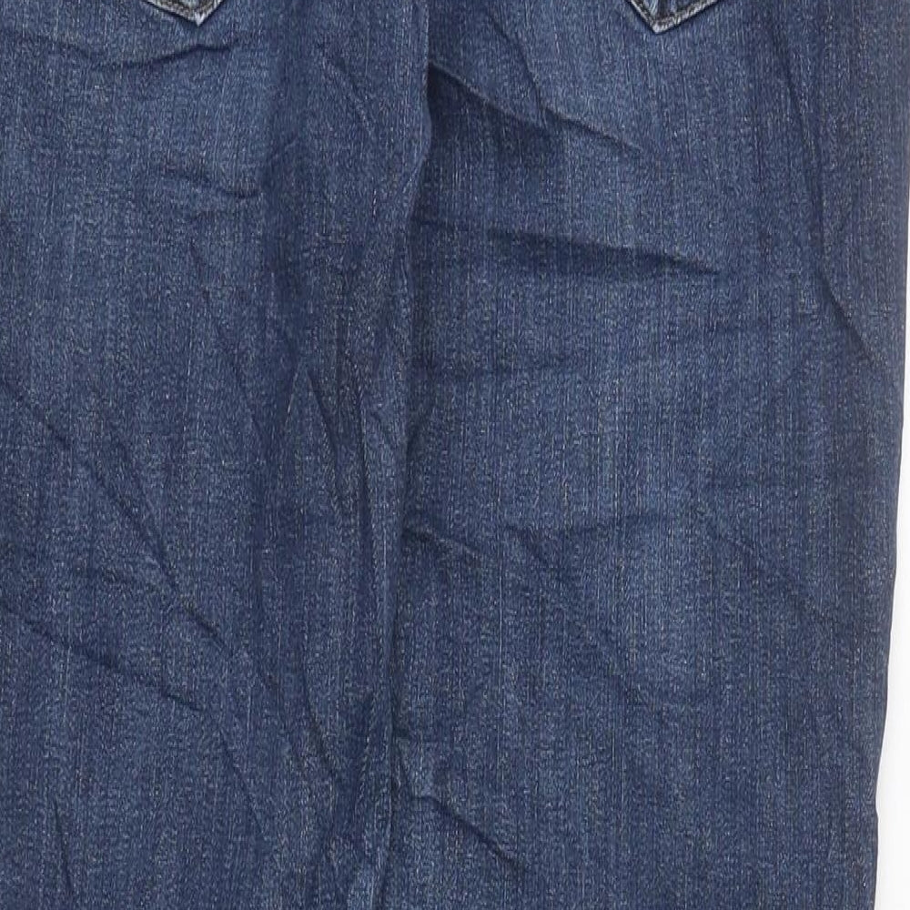 NEXT Womens Blue Cotton Skinny Jeans Size 12 L34 in Regular Zip