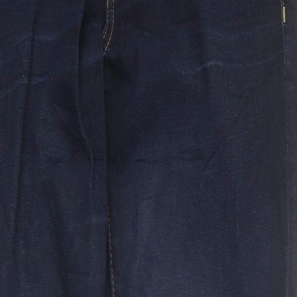 American Eagle Outfitters Womens Blue Cotton Jegging Trousers Size 6 L36 in Extra-Slim Zip