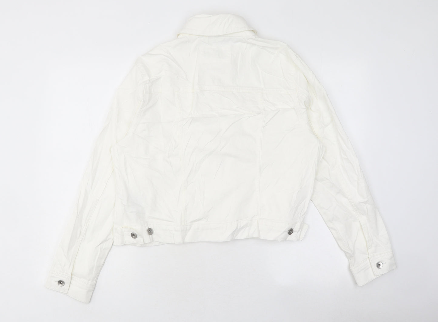 Marks and Spencer Womens White Jacket Size 18 Button