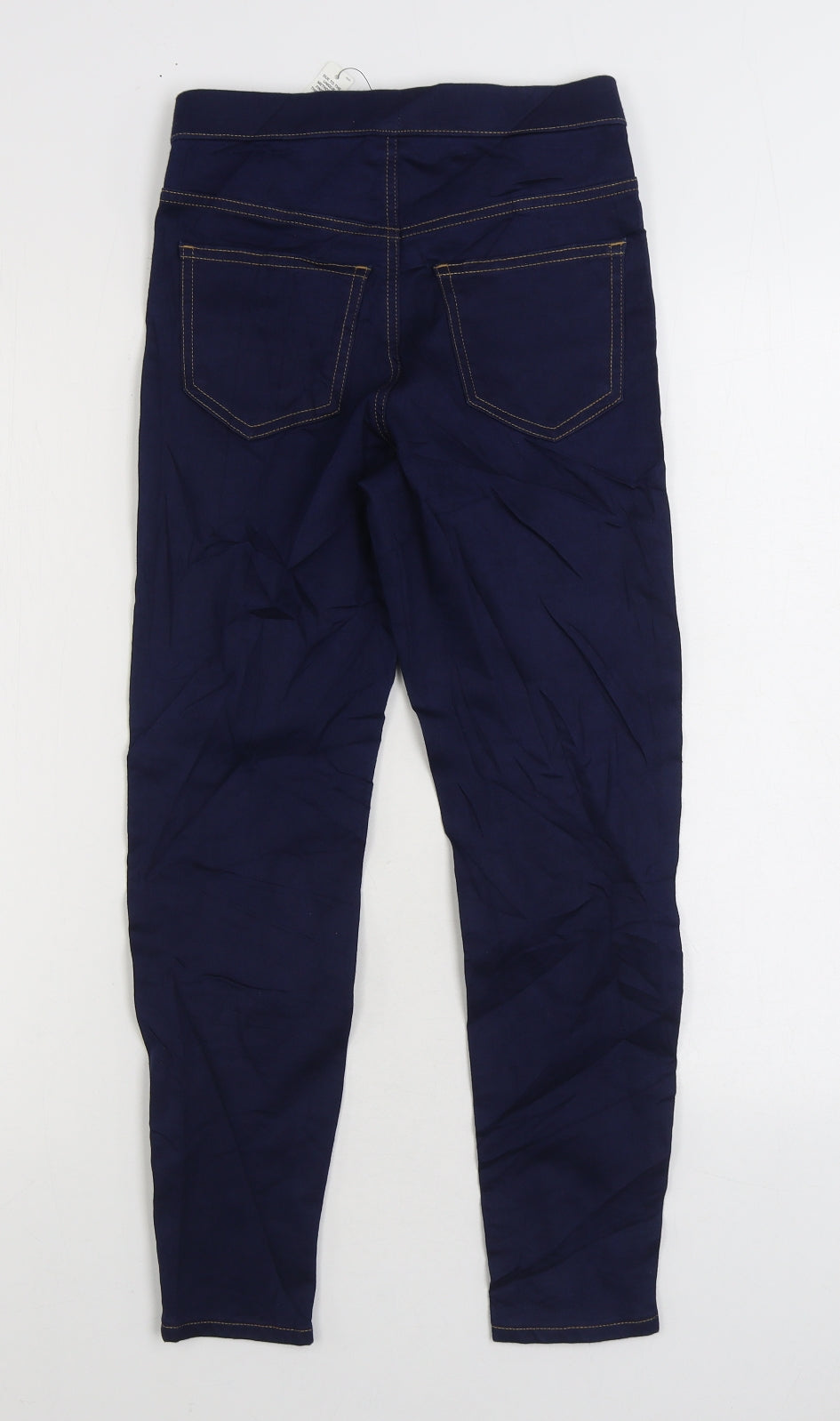 Marks and Spencer Womens Blue Cotton Jegging Jeans Size 6 L24 in Regular Zip