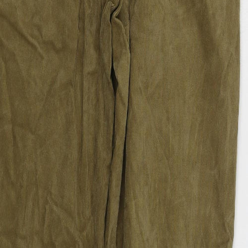 Marks and Spencer Mens Brown Cotton Trousers Size 30 in L33 in Regular Zip