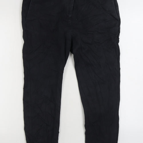 Stockholm Atelier Womens Black Cotton Straight Jeans Size 12 L25 in Regular Zip
