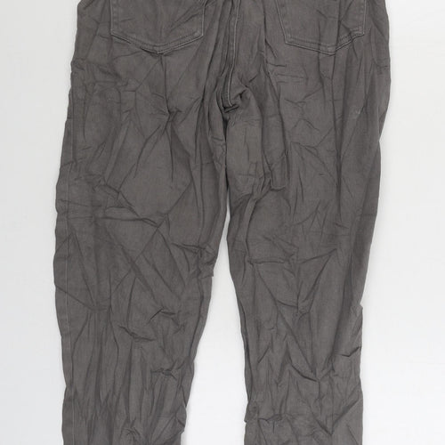 Divided by H&M Womens Grey Cotton Straight Jeans Size 8 L28 in Regular Zip