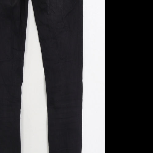 H&M Womens Black Cotton Skinny Jeans Size 6 L28 in Regular Zip