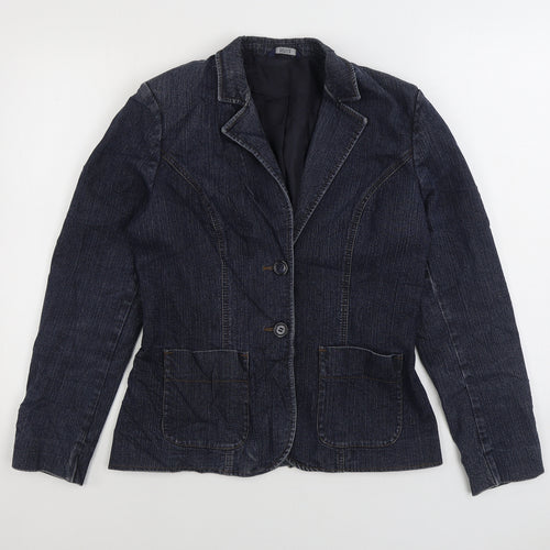 Marks and Spencer Womens Blue Jacket Size S Button