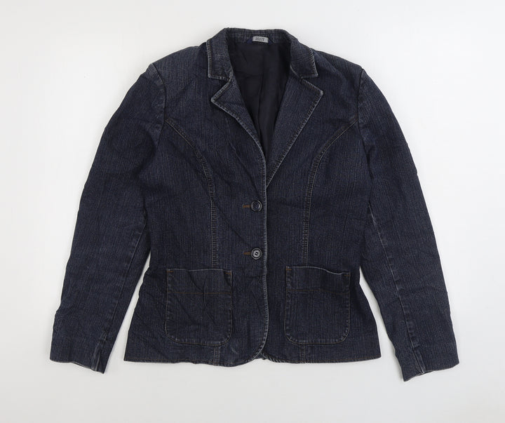 Marks and Spencer Womens Blue Jacket Size S Button