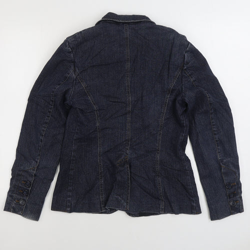 Marks and Spencer Womens Blue Jacket Size S Button