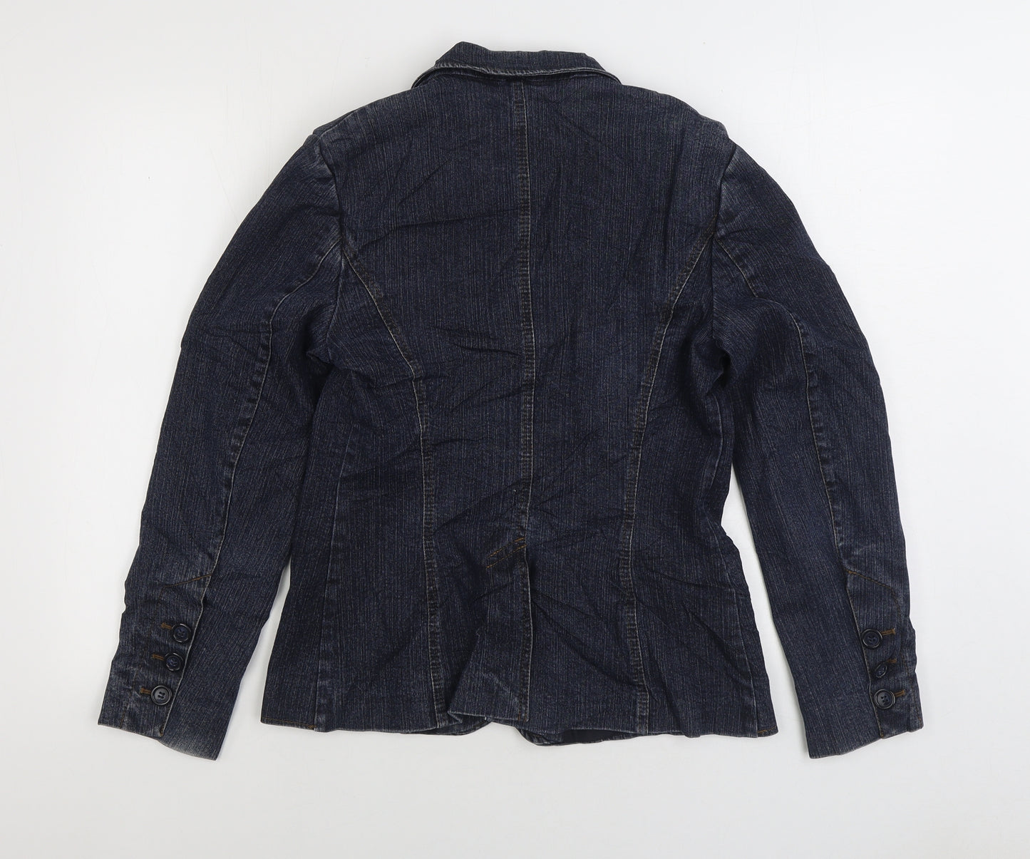 Marks and Spencer Womens Blue Jacket Size S Button