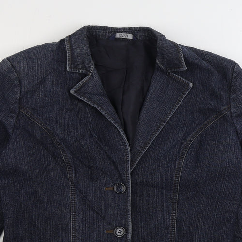 Marks and Spencer Womens Blue Jacket Size S Button