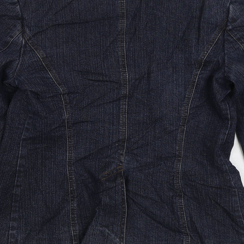 Marks and Spencer Womens Blue Jacket Size S Button