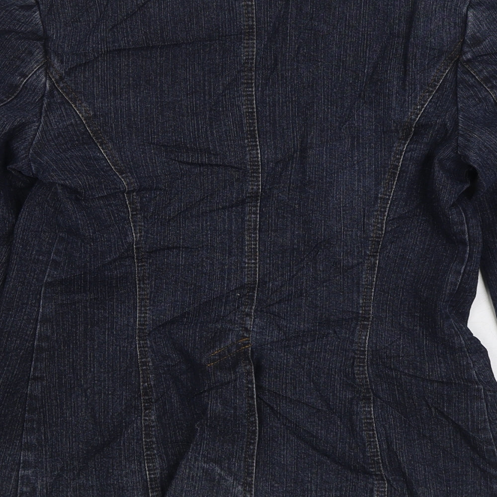Marks and Spencer Womens Blue Jacket Size S Button
