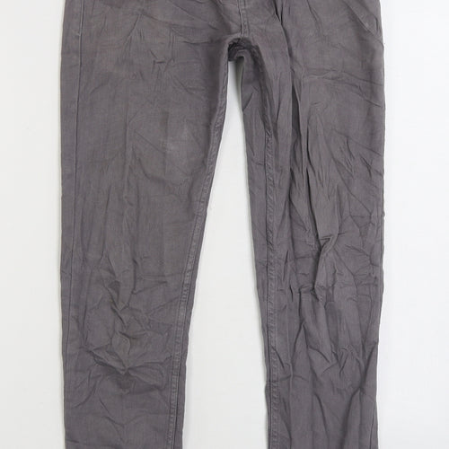 Denim & Co. Mens Grey Cotton Skinny Jeans Size 28 in L30 in Regular Zip