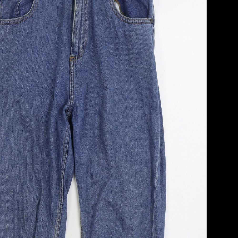 Noisy may Mens Blue Cotton Straight Jeans Size 32 in L30 in Regular Zip