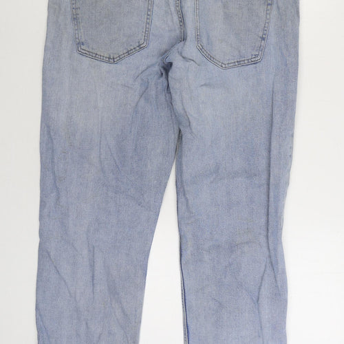 NEXT Womens Blue Cotton Straight Jeans Size 38 in L31 in Regular Zip