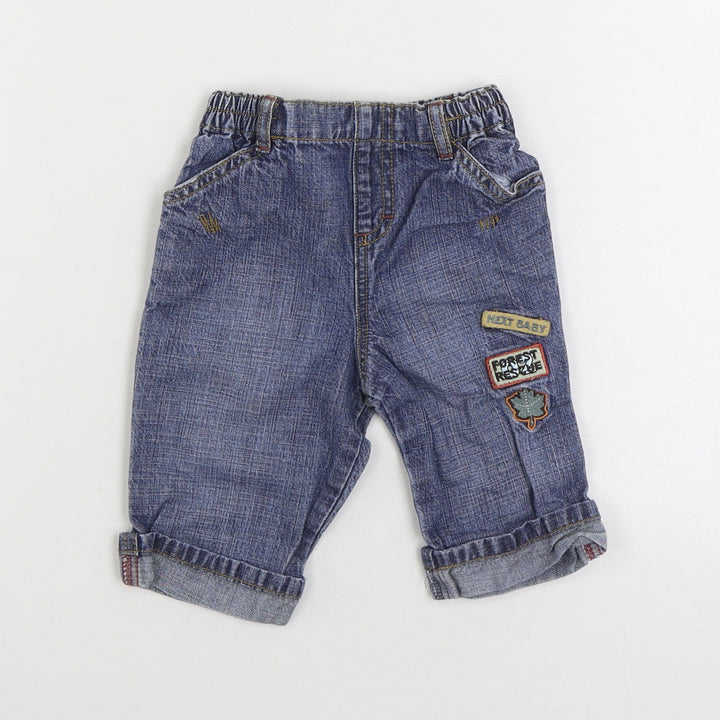 NEXT Boys Blue 100% Cotton Jogger Jeans Size 3-6 Months Pullover