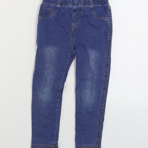 Babies R Home Boys Blue Cotton Straight Jeans Size 4 Years Regular Pullover