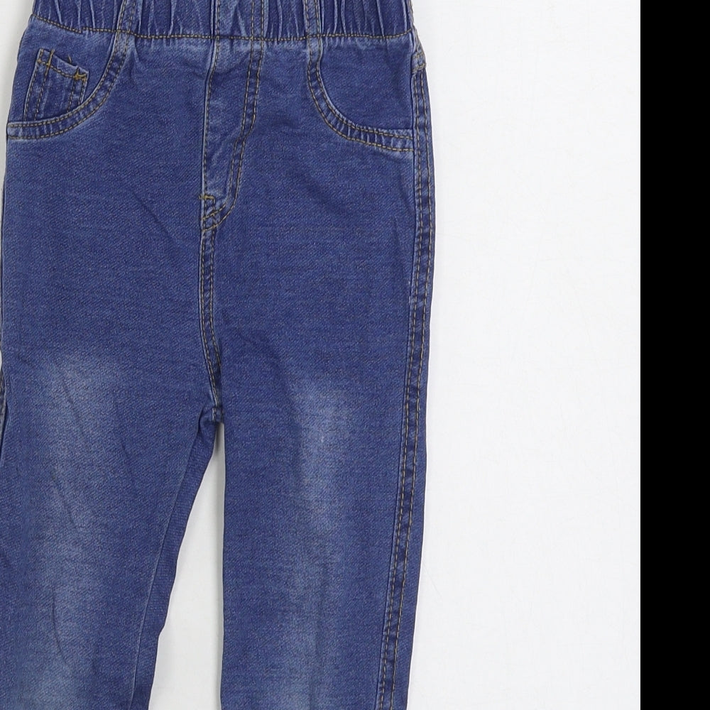 Babies R Home Boys Blue Cotton Straight Jeans Size 4 Years Regular Pullover