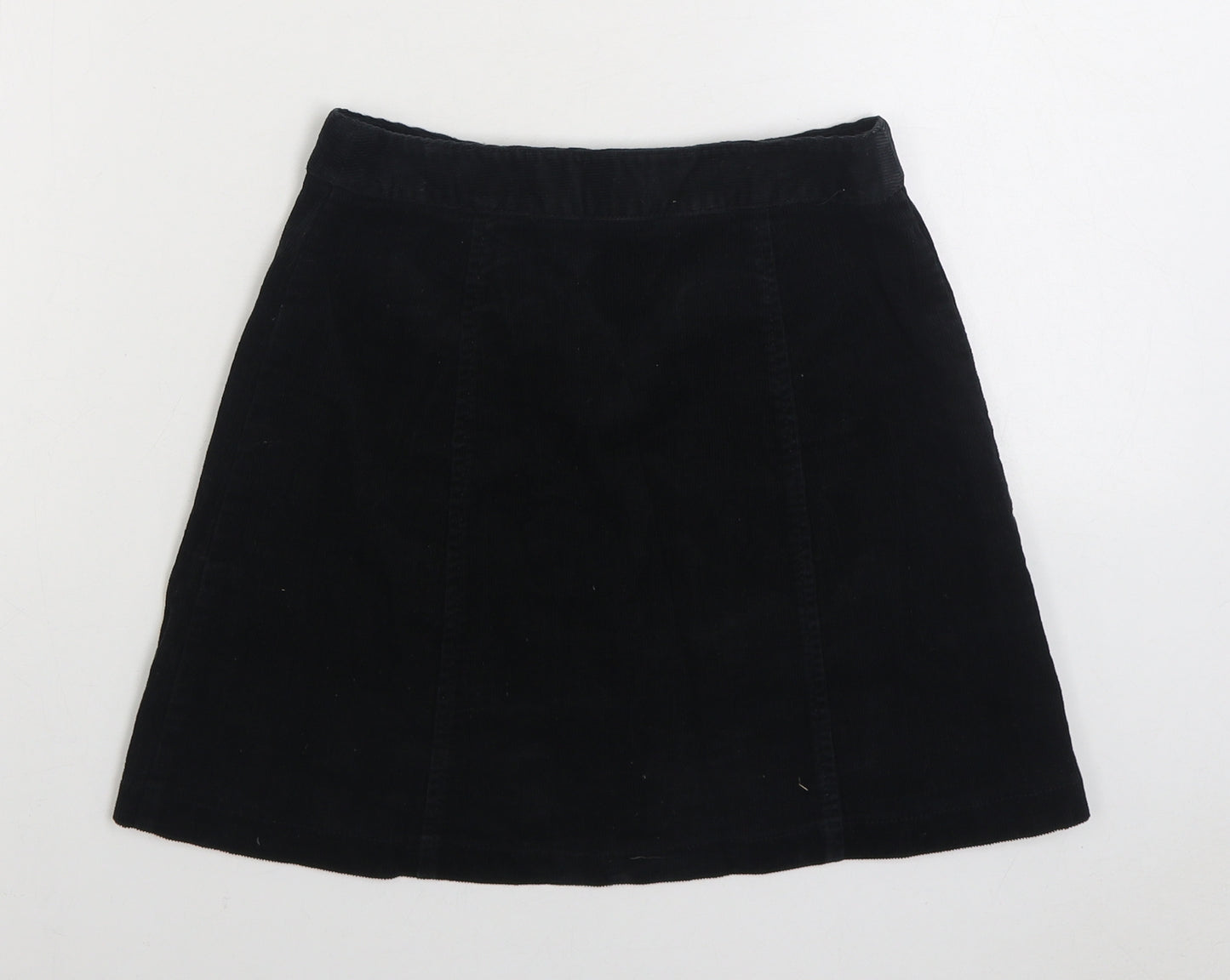 Cooperative Womens Black Cotton A-Line Skirt Size XS Button