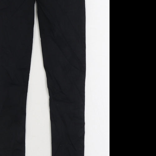 NEXT Girls Black Cotton Straight Jeans Size 11 Years Regular Zip