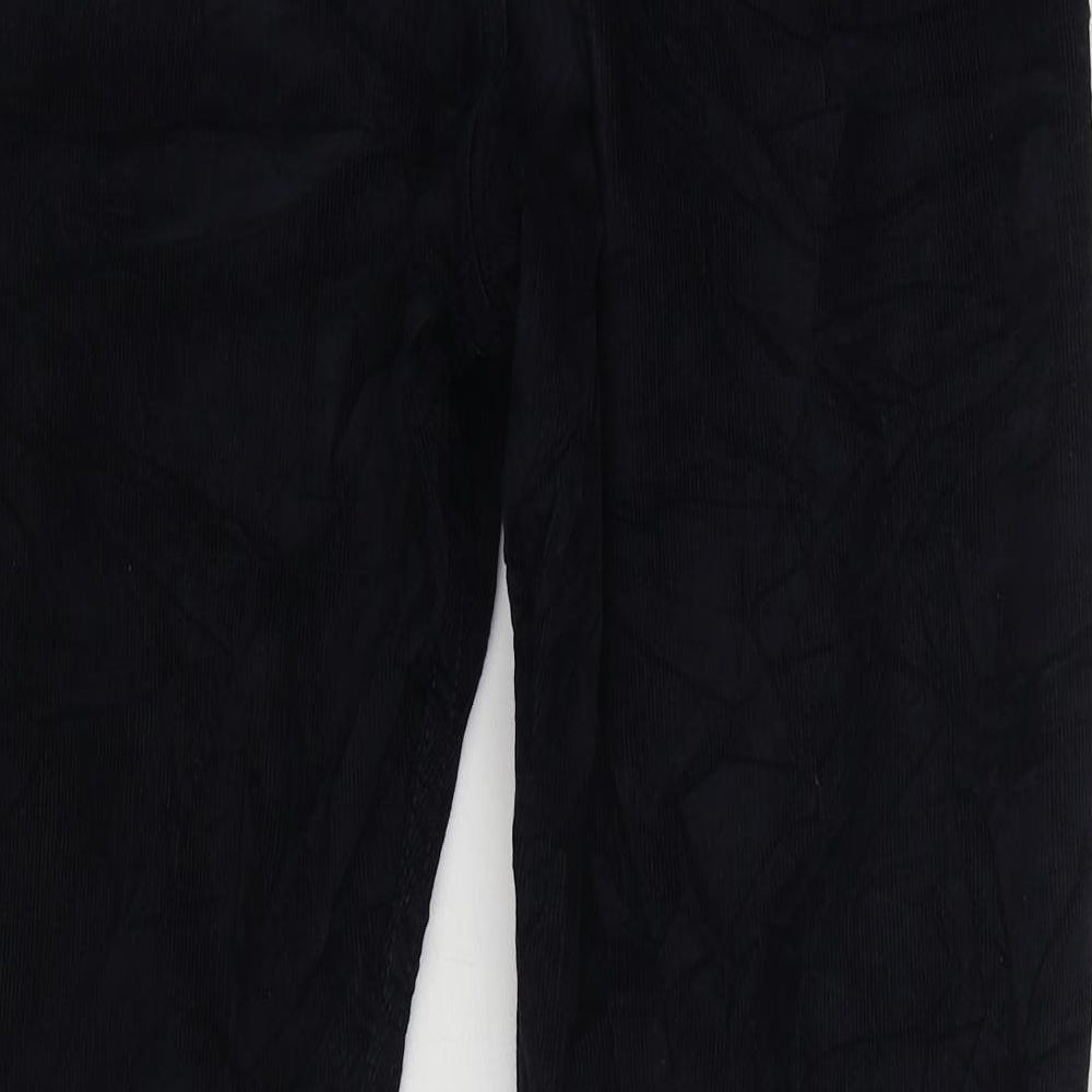 Marks and Spencer Mens Blue Cotton Trousers Size 36 in L31 in Regular Zip