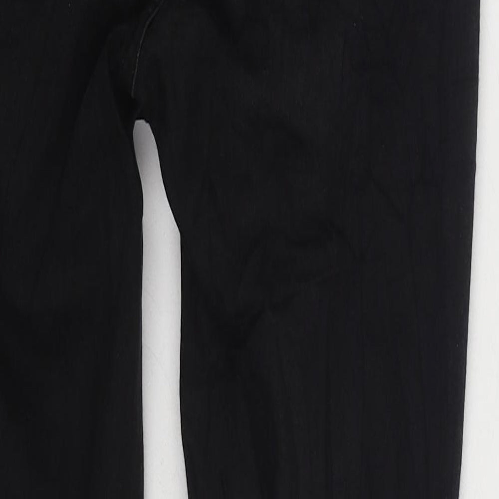 Marks and Spencer Womens Black Cotton Skinny Jeans Size 8 L25 in Regular Zip