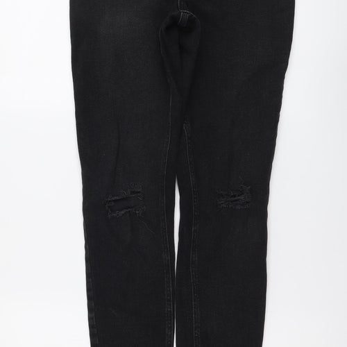 New Look Womens Black Cotton Skinny Jeans Size 10 L29 in Regular Drawstring
