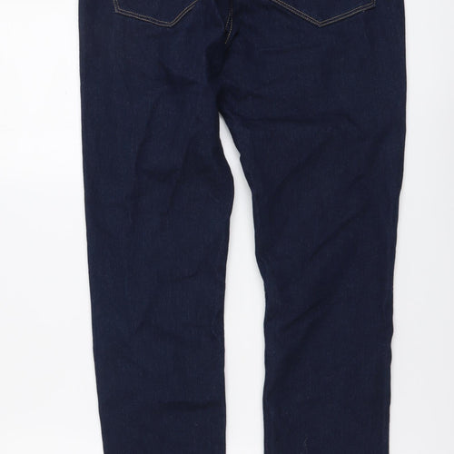 H&M Womens Blue Cotton Skinny Jeans Size 30 in L30 in Regular Button
