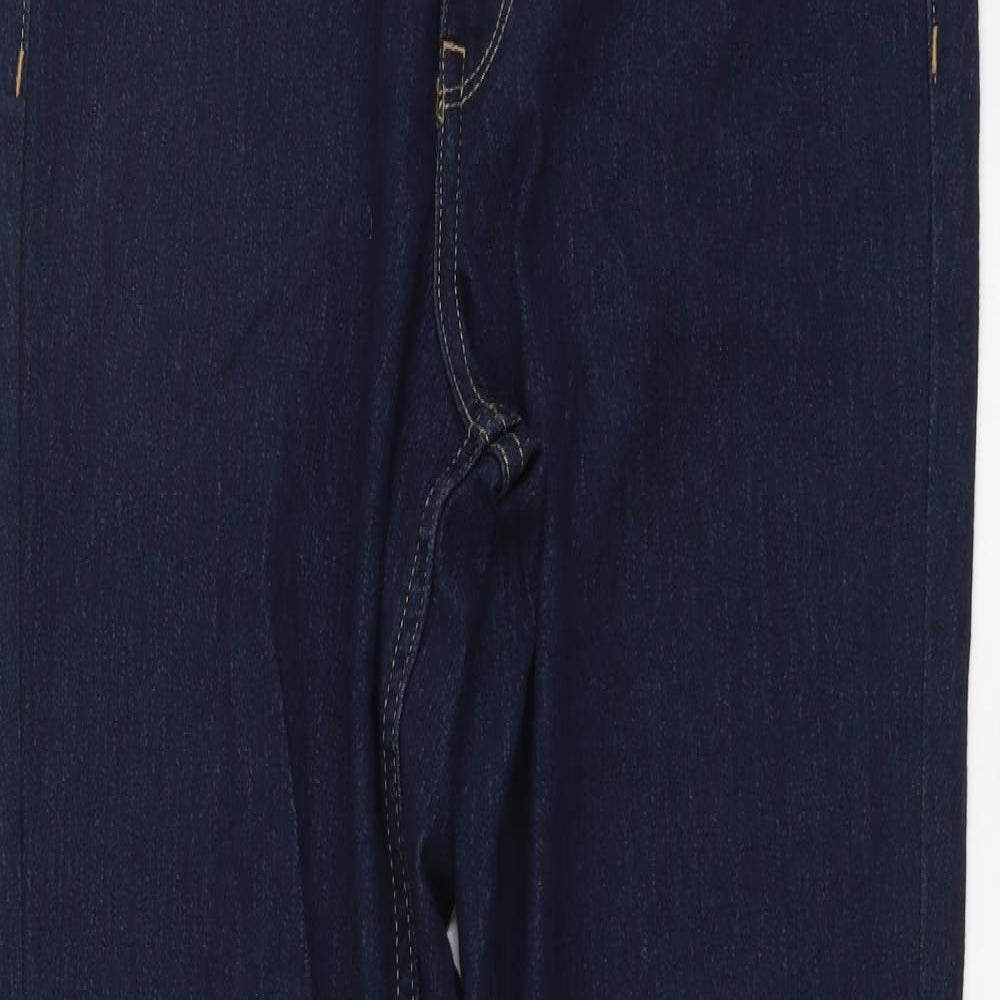 H&M Womens Blue Cotton Skinny Jeans Size 30 in L30 in Regular Button